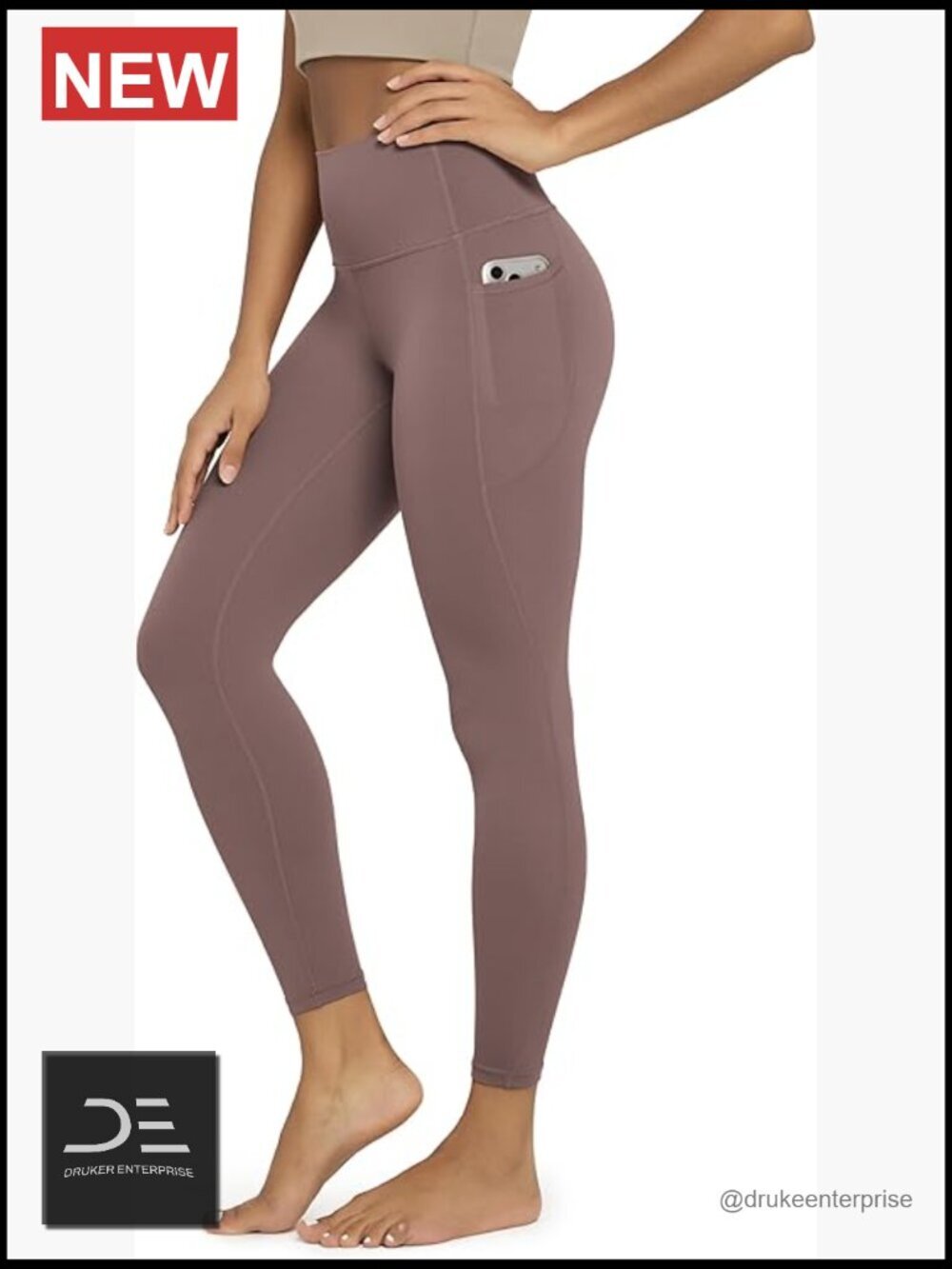 Buttery Soft High Waist Yoga Leggings with Pockets 25" Inseam